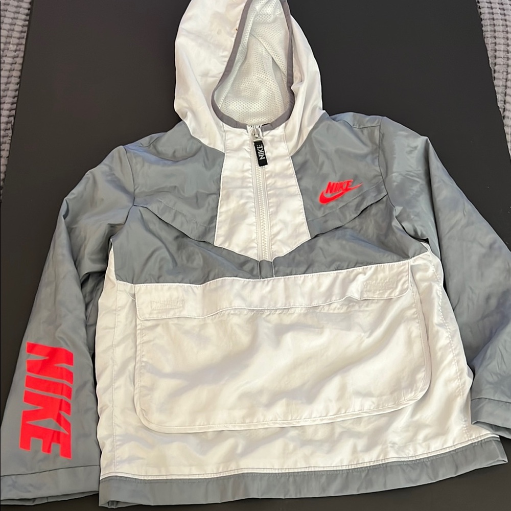 Nike Kids Gray and White Jacket